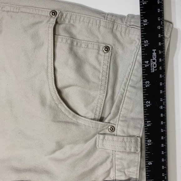 WRG Jeans Co Mens Utility Cargo Pants Size 34x32 Khaki Pockets Comfort Waist - Picture 12 of 16